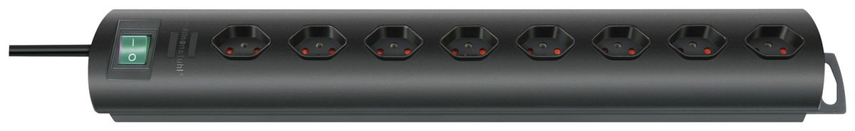 Prise multiple Primera-Line interrupteur 8×T13 90° 2m H05VV-F 3×1mm² no