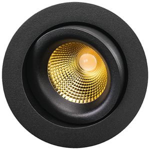 Downlight LED SG Junistar Lux 8W 530lm 927 IP20/IP44 42° REG Ø94mm nero