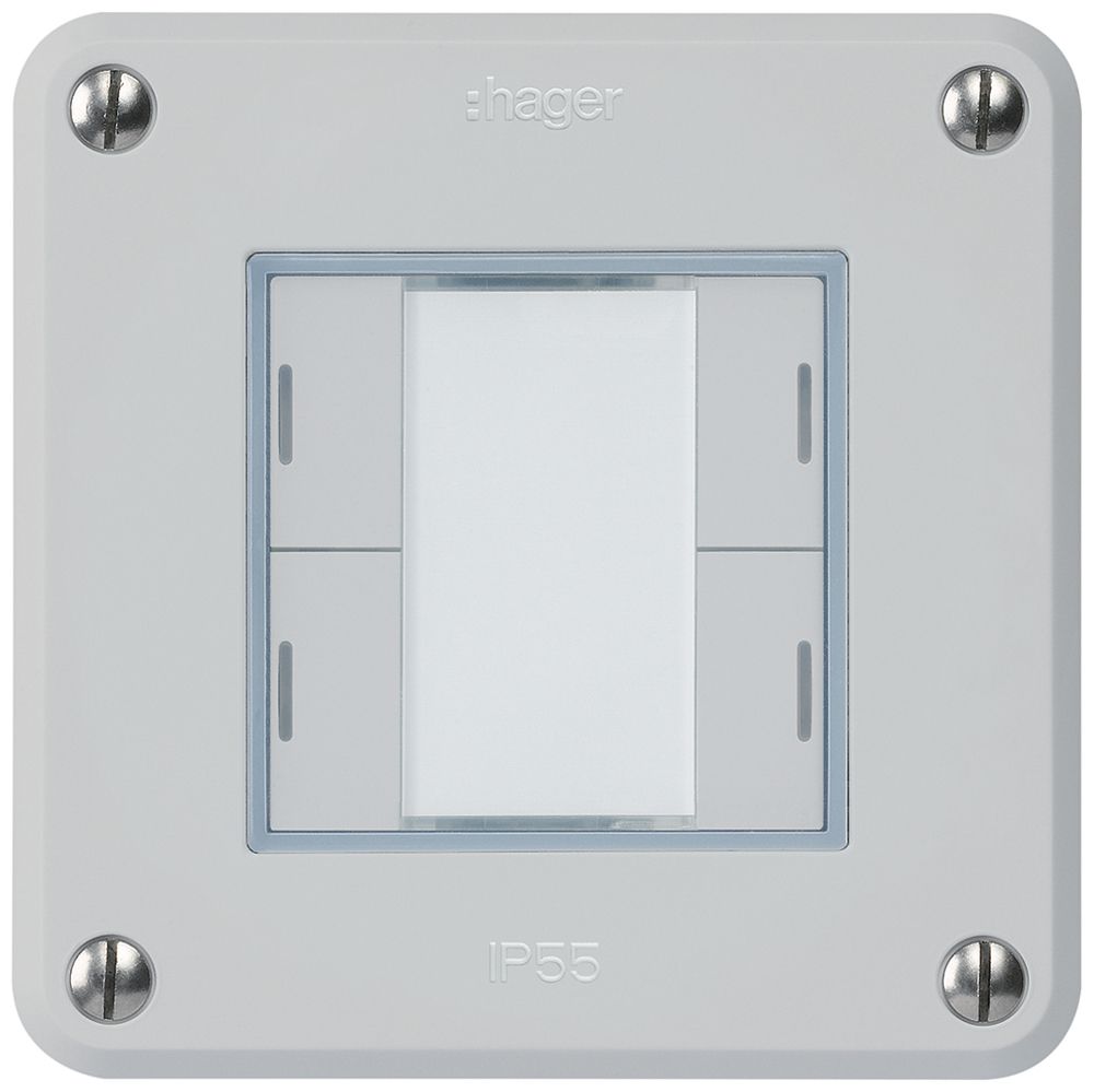 UP-Taster robusto A KNX 4× RGB LED s/e-link hellgrau