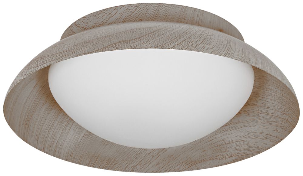 Plafonnier LEDVANCE ORBIS MILAN E27 2×0…10W Ø305mm bois
