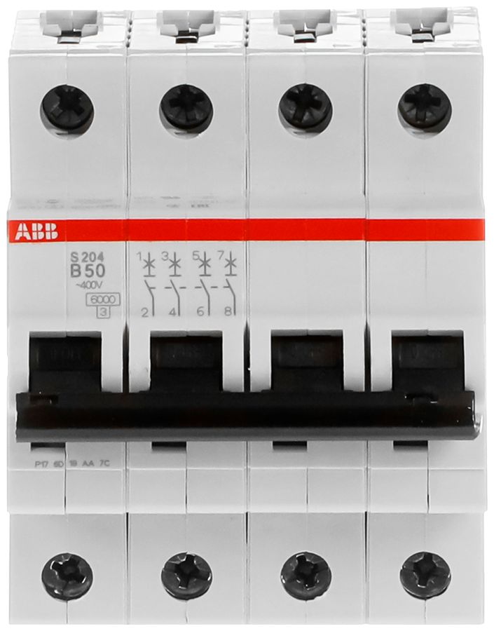 Leitungsschutzschalter ABB S204-B 50 50A B 6kA