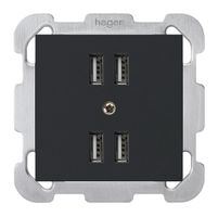 UP-Steckdose 4×USB kallysto B 2400mA schwarz