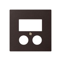 Placca frontale 2×coas+2×RJ45 kallysto HomeWay nero