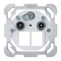 Einsatz zu Antennendose R/TV/SAT HMS Hager Bauart F
