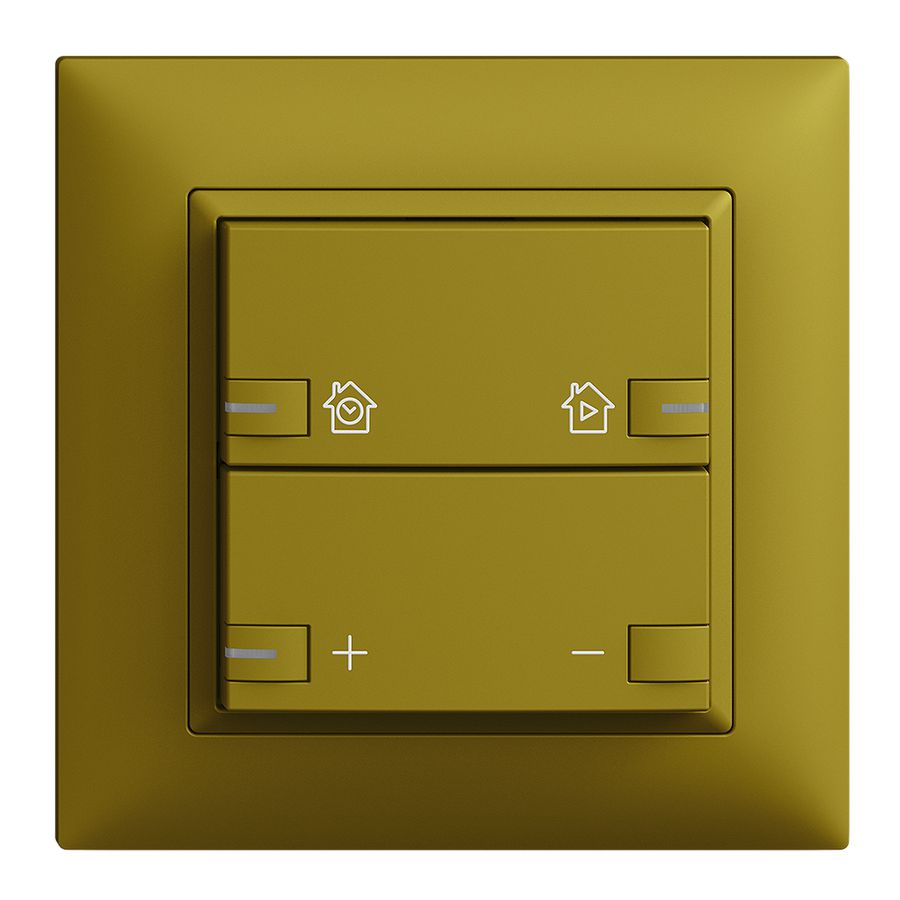 UP-Frontset EDIZIOdue zeptrionAIR Dimmer mit Bez. mit LED olive