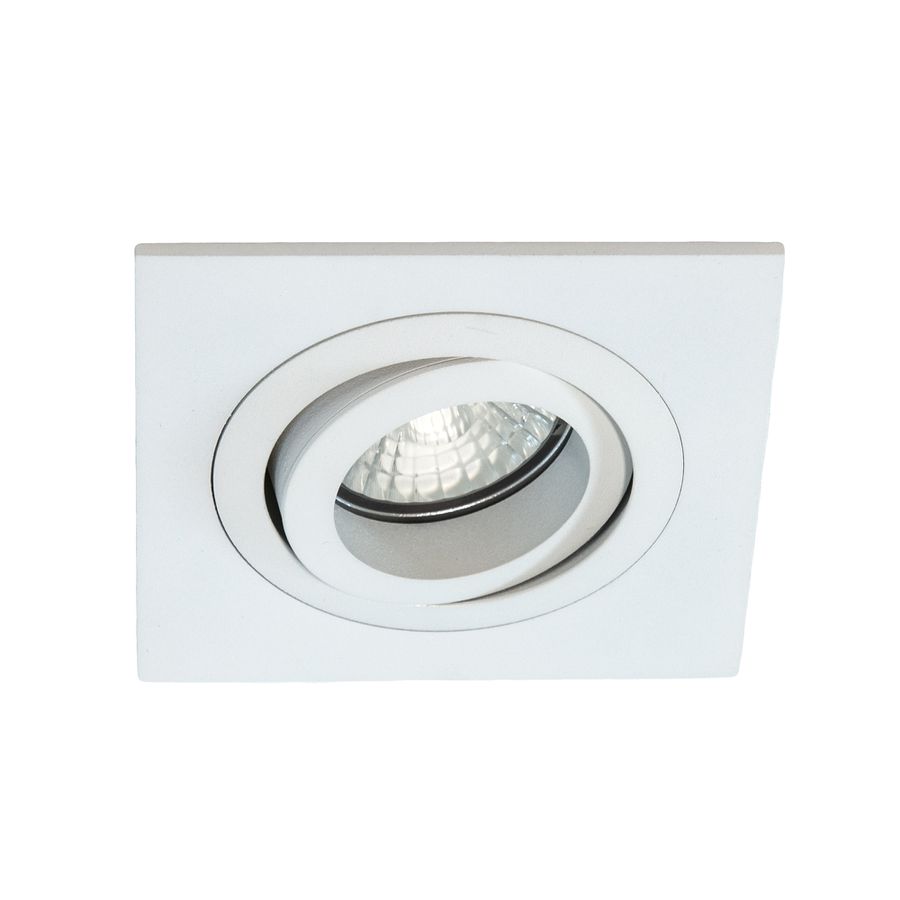 Einbauspot TK-Quadra, weiss mit Spannfeder, für Ausschnitt 80mm