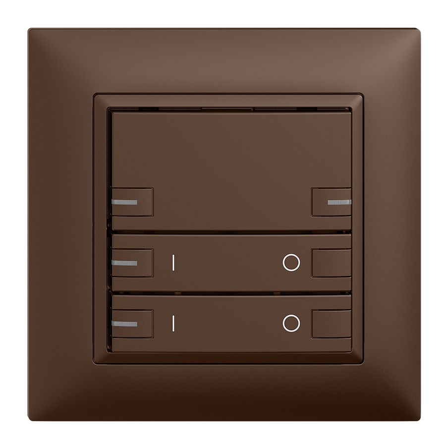 Set frontale INC EDIZIOdue zepAIR ON/OFF 2C senza desig.c.LED coffee