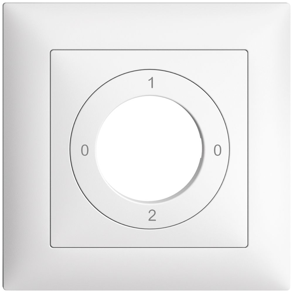 Frontset EDIZIOdue 0-1-0-2 weiss 88×88mm für Schlüsselschalter