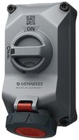 AP-Steckdose MENNEKES DUO 16A 5P 6h 400V IP67 Schalter Hilfskontakt 1S/1O vern.