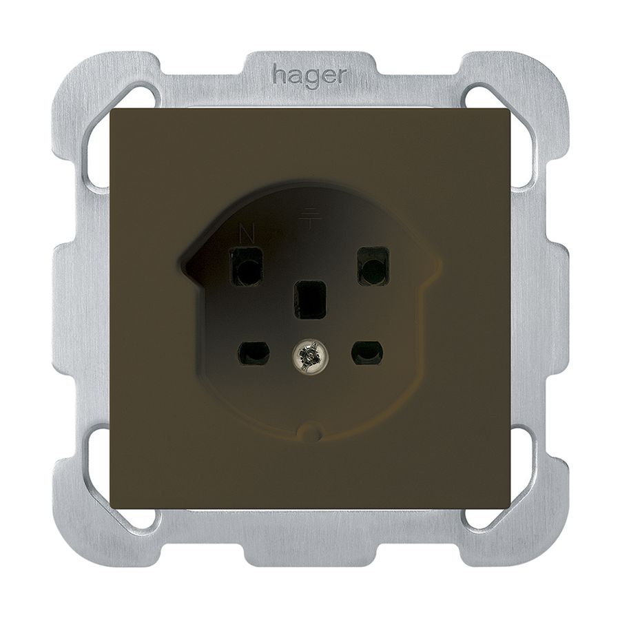 UP-Steckdose HA kallysto Typ 25 mit Steckklemmen braun