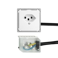 Prise INC EDIZIOdue T23 L2 blanc pour câble plat Powerbus