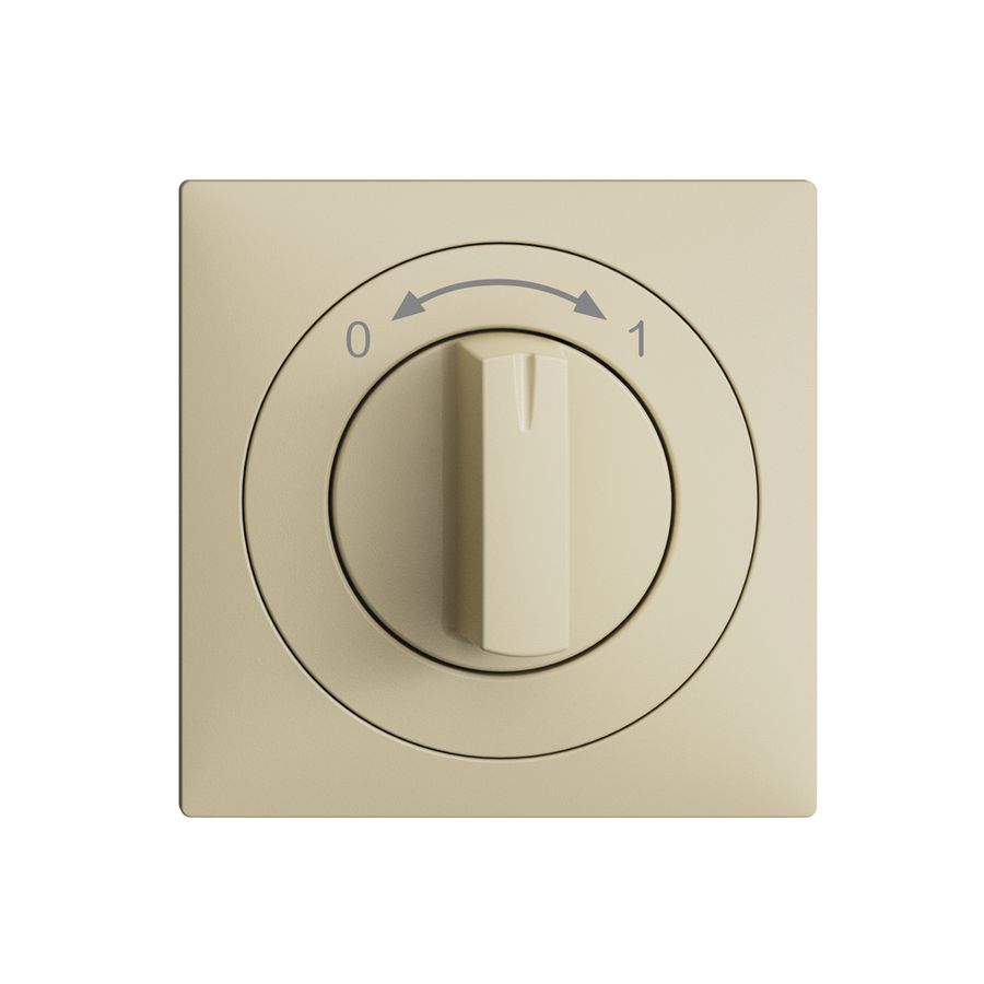 Frontset EDIZIOdue 0<->1 vanille 60×60mm für Schwenktaster