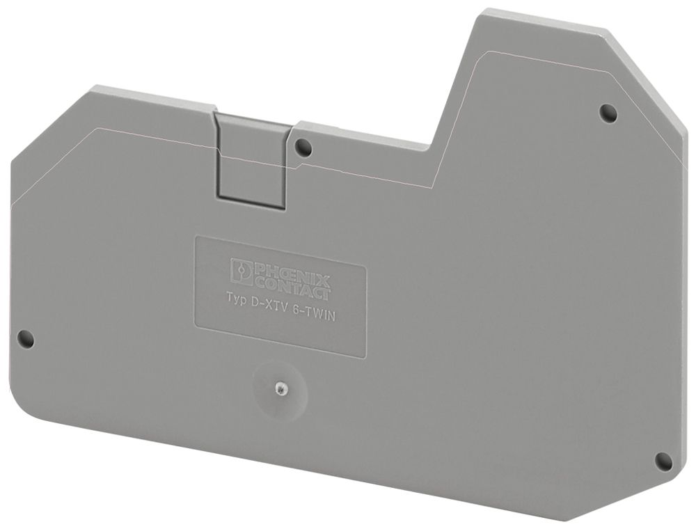 Piastra terminale PX D-XTV 6-TWIN 76.7×2.2×51.4mm grigio