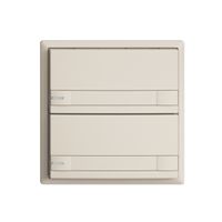 KNX-Taster RGB EDUE, 250mW, m.RGB-LED, m.Papiereinlage, 2×Taste 2×Tastenb. crema