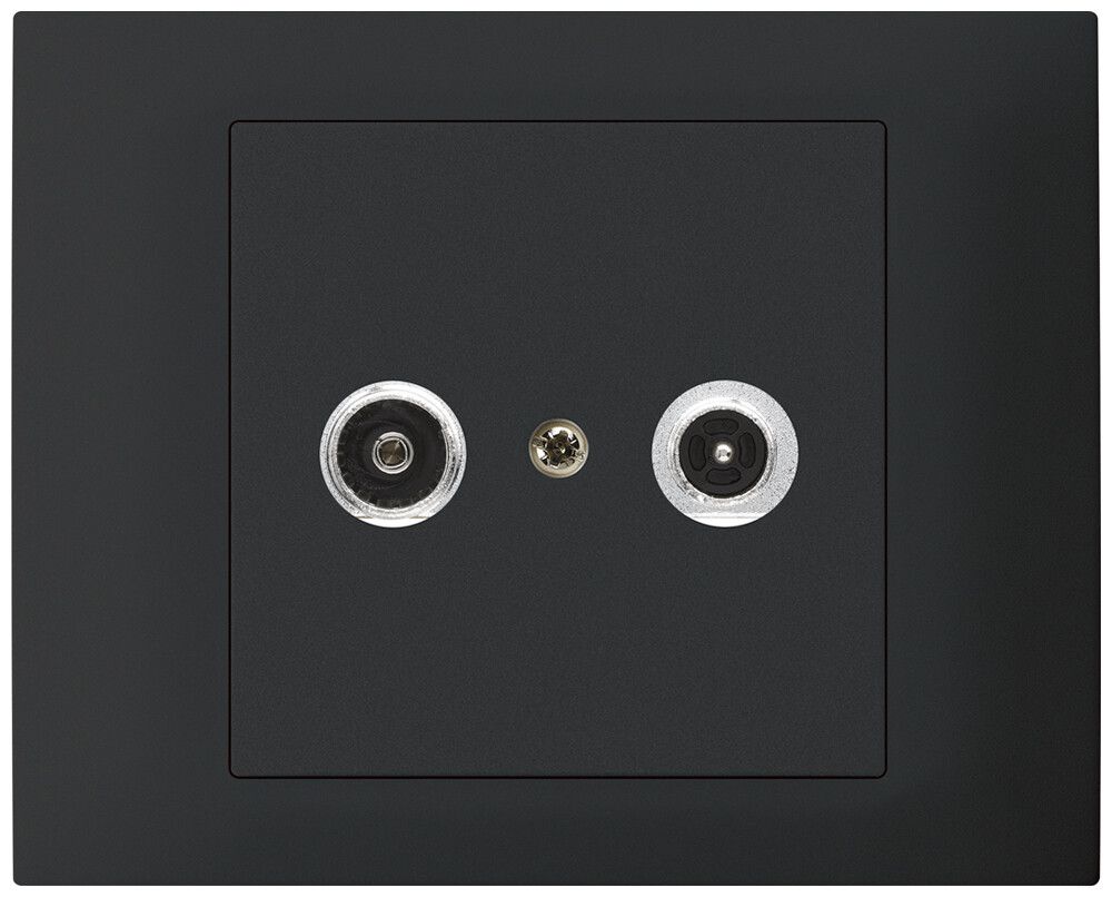 EB-Antennendose kallysto R-TV Bauart T mit EB-Dose G3 4dB 2GHz schwarz