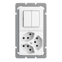 UP-Kombination EDIZIOdue 1/1P+3×T13 weiss