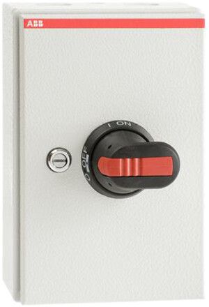 Interrutorre di sicurezza AP ABB 3-poli 63 A 400V grigio chiaro/nero