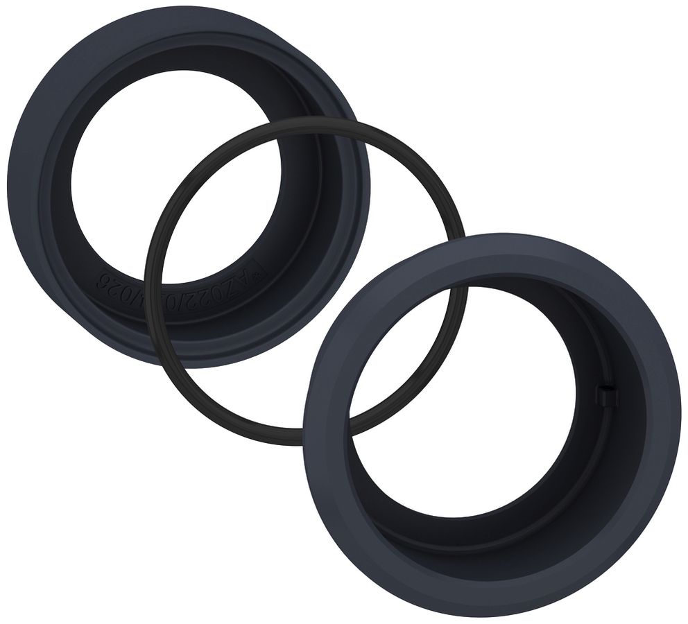 Set di montaggio Harmony p.tasto&lampada spia piatto, in materiale plastico