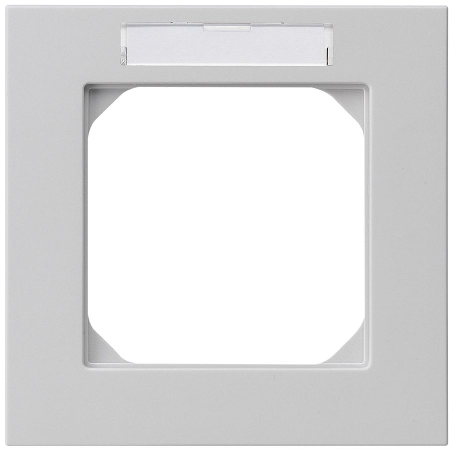 UP-Abdeckrahmen kallysto.pro 1×1 hellgrau 94×94mm mit Beschriftungsrahmen