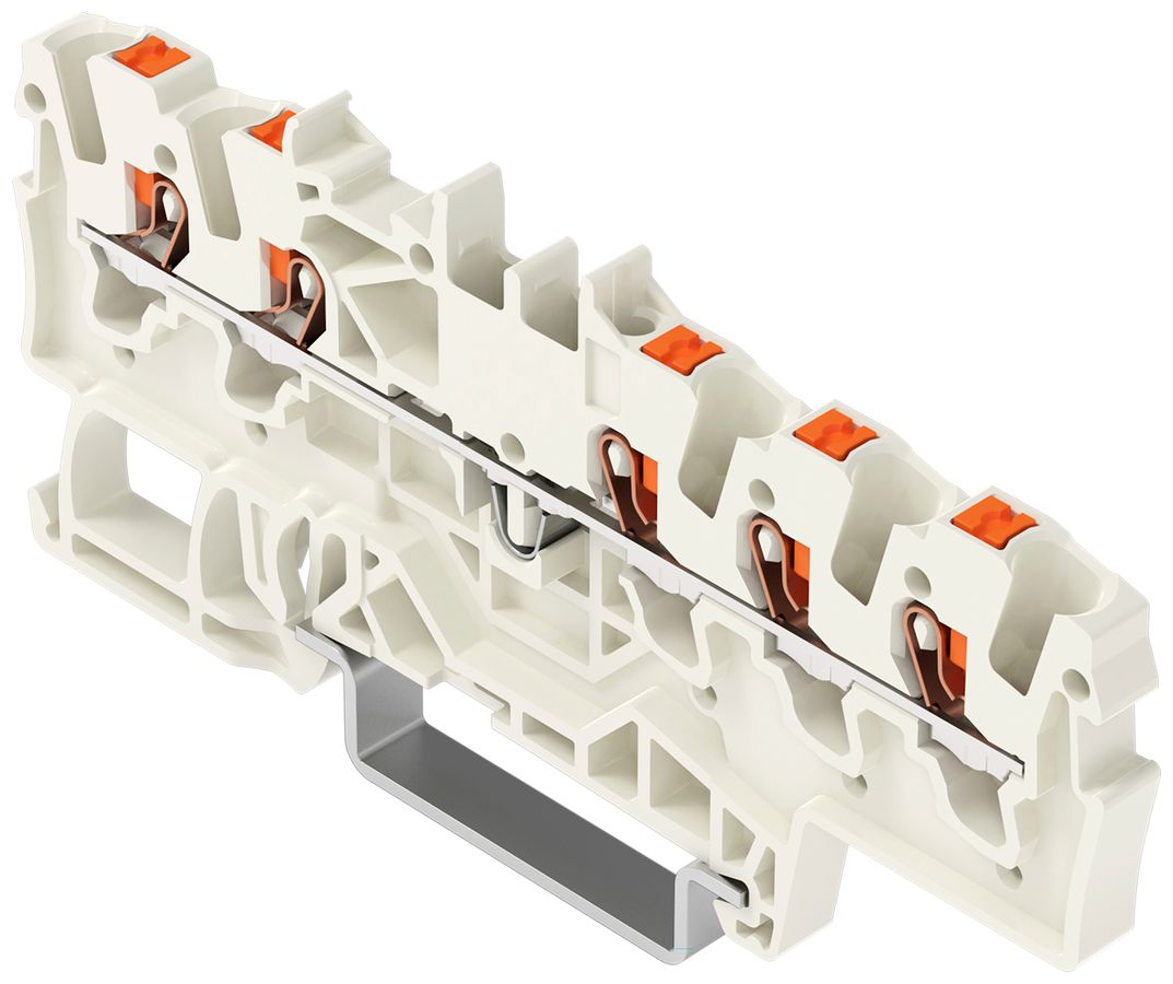 Borne de passage joignable WAGO TOPJOB S 1.5mm² 24A Push-in 5×1 TH35 grc