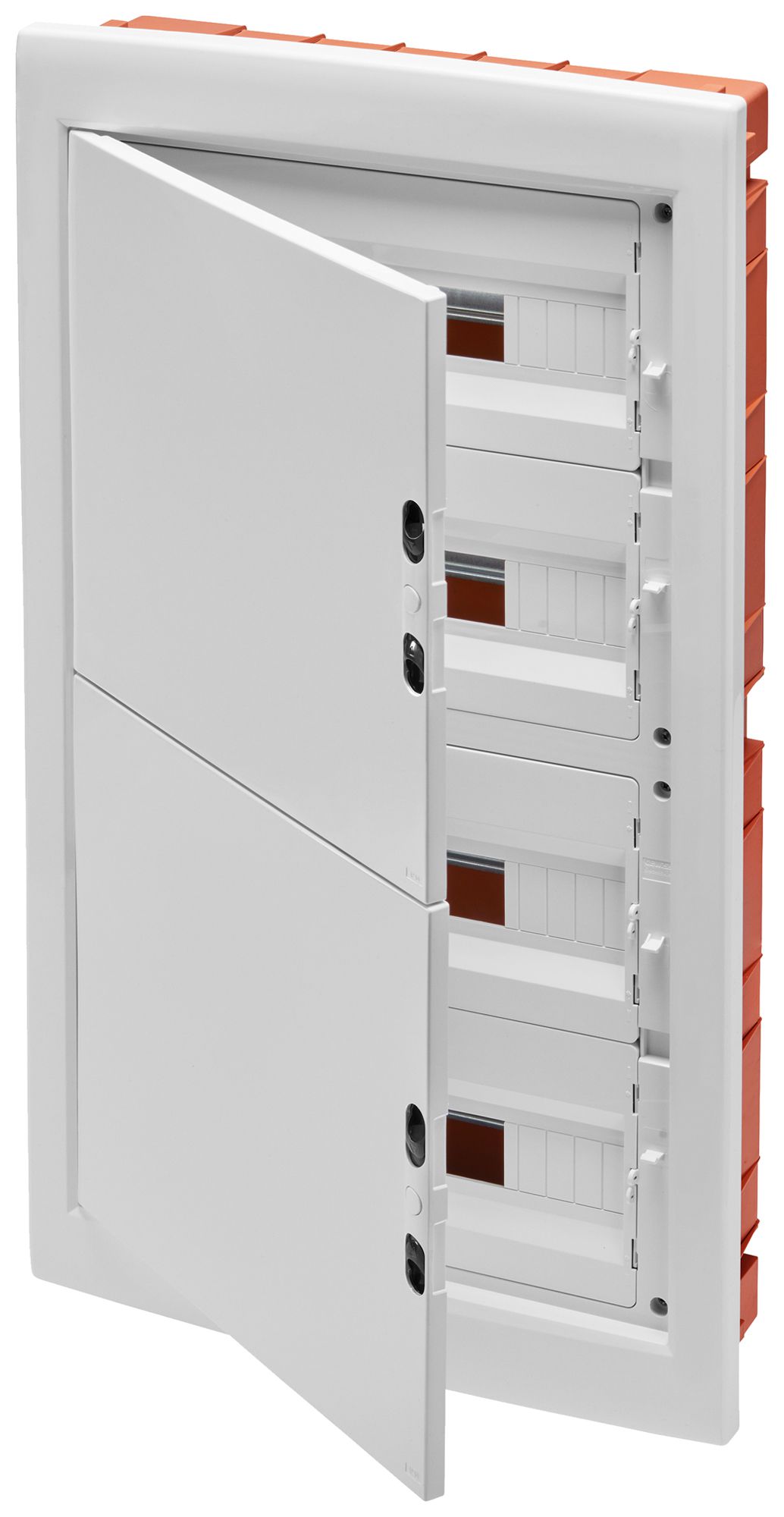 Coffret d.distribution ENC Gewiss 40 CDI 4 rangées 18UM porte IP40 465×855×120mm