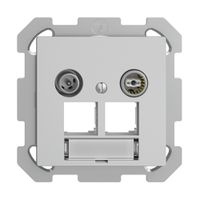 UP-Multimediadose EDIZIOdue FM EASYNET 11dB, f.2×RJ45 S-One, hellgrau