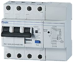 Fehlerstrom-/Leitungsschutzschalter Doepke FIC C 3L+N 25A 300mA 6kA