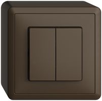 AP-Druckschalter EDIZIOdue 1/3+3/1P coffee