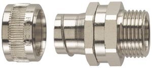 Raccordo per tubo flessibile Plica FU10-M12-S Ø10mm/M12×1.5mm ottone nich. IP40