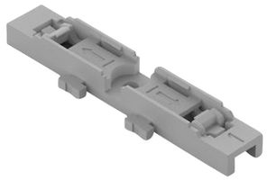 Adaptateur de fixation WAGO s.décharge d.traction 2×4mm² fixation à vis gris