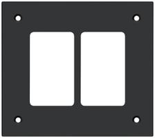 Montageplatte Hager FLF 3/5 1×2 Aluminium eloxiert schwarz