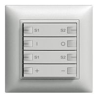 Kit front. INC ON-OFF dimmer, scena 4t+LED ZEP EDIZIOdue silver