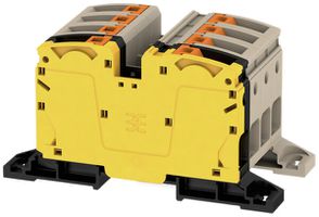 Morsetto passante Weidmüller A2C PUSH IN 8×35mm² beige/nero/giallo