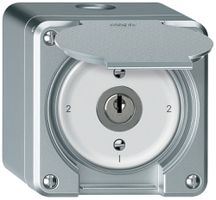 AP-Schlüsselschalter robusto Wechselschalter 16A 250V 86×86mm Aluminium