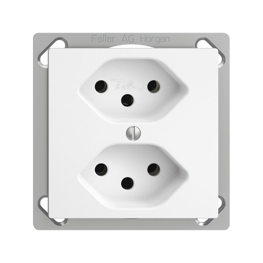 Prise INC EDIZIOdue 2×T13 blanc