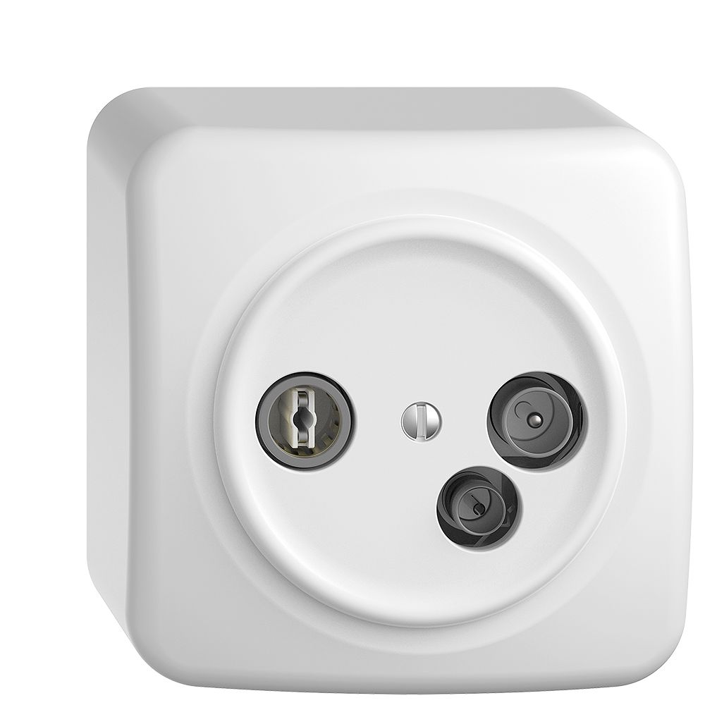 AP-Datendose TV-R DD15 5…65MHz STANDARDdue weiss