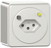 AP-FI-Steckdose CLASSIC T13 30mA, shutter, weiss