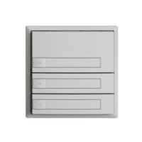 KNX-Taster RGB EDUE, 250mW, m.RGB-LED, m.Papiereinlage, 3×Taste, 1×Tastenb., hgu