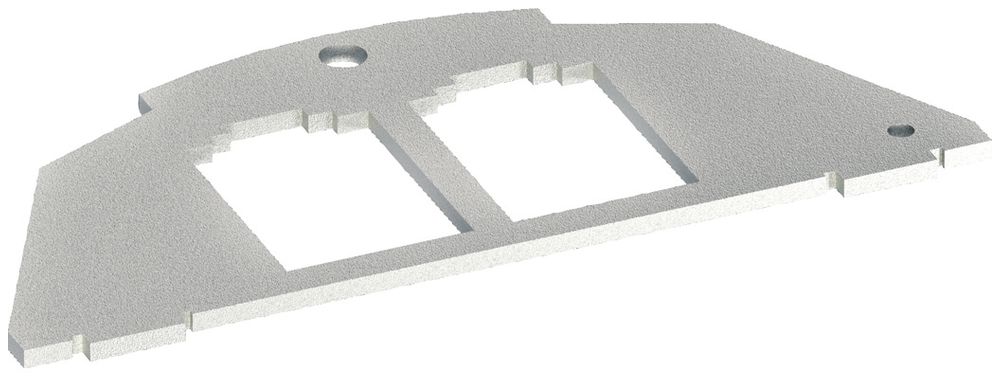 Montageplatte Hager Typ 03, 19.5×14.85mm zweifach