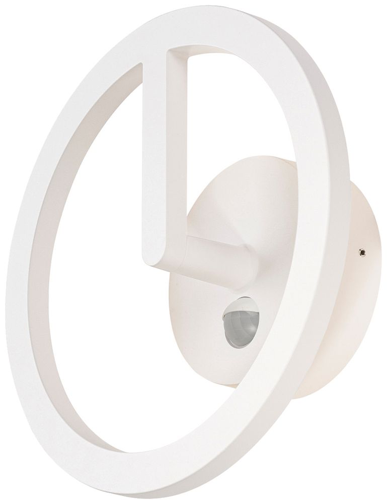 LED-Wandleuchte SLV Q-RING Sensor 10W 950lm 3000K IP54 Ø270×110mm weiss
