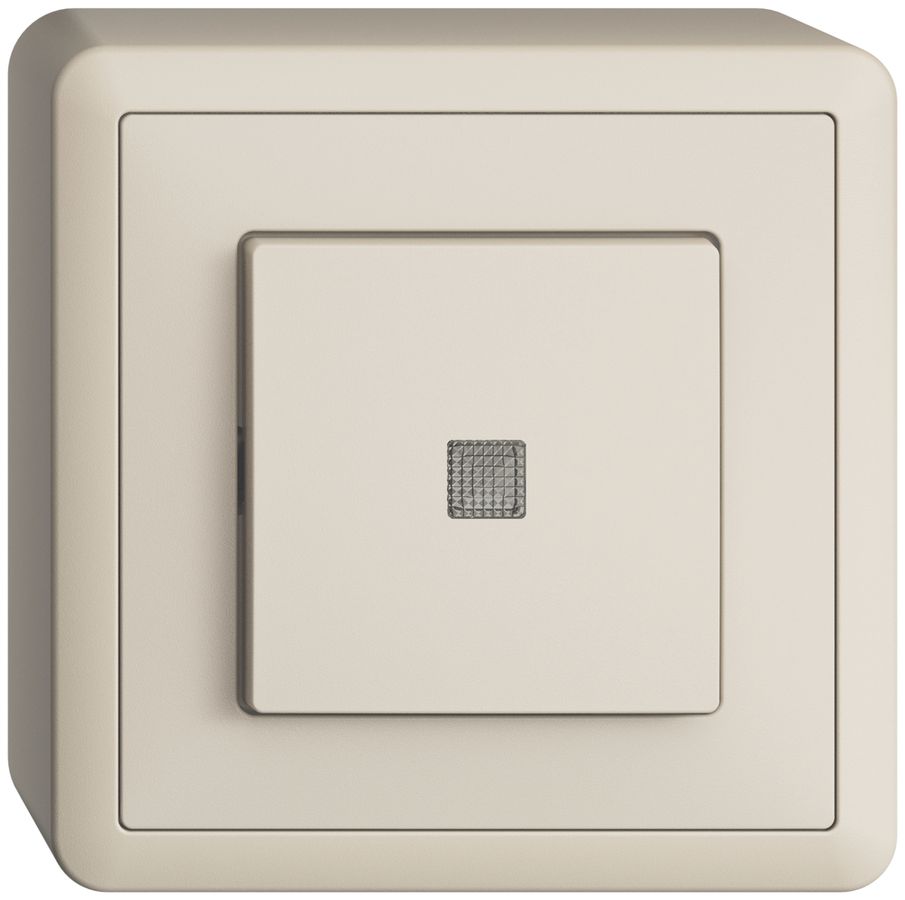 AP-Taster EDIZIOdue LED gelb ARK crema