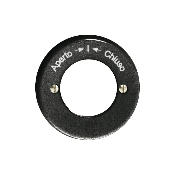 Kit front. Aperto-I-Chiuso nero per cont.rot.imp.a chiave