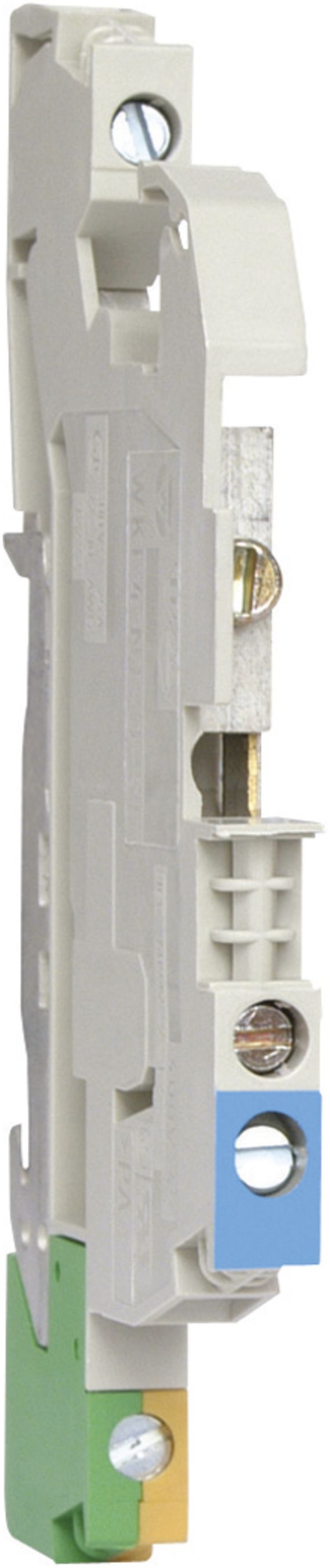 Borne à 3 étages Hager 4mm², L/sectionneur N/PE via rail collecteur, à vis