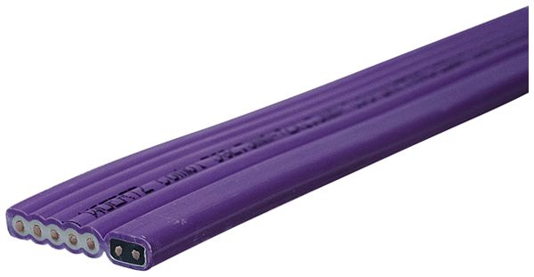 Cavo piatto Woertz Combi 5×2.5+2×1.5mm² senza alogeni lilla Cca