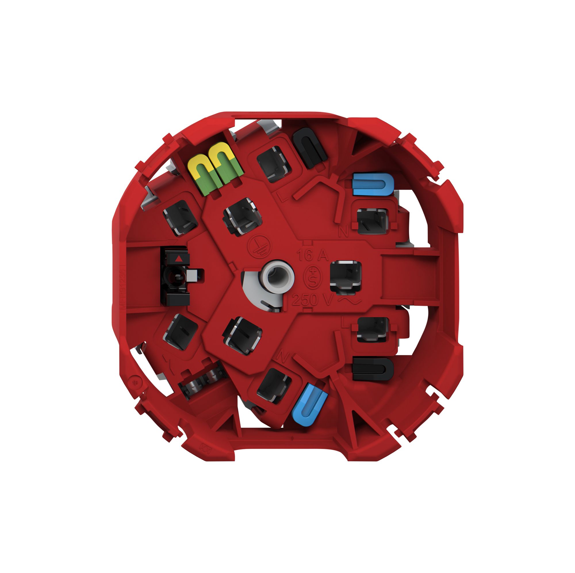 Steckdose Feller SNAPFIX® 3×T23 mit LED rot