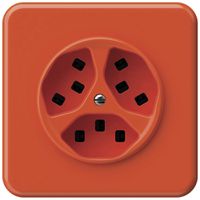 UP-Steckdose origin 3×Typ 23 16A 230V 92×92mm orange
