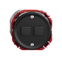 Interruttore a pulsante STANDARDdue Wiser SNAPFIX® c.staz.secondaria 2T 2A nero