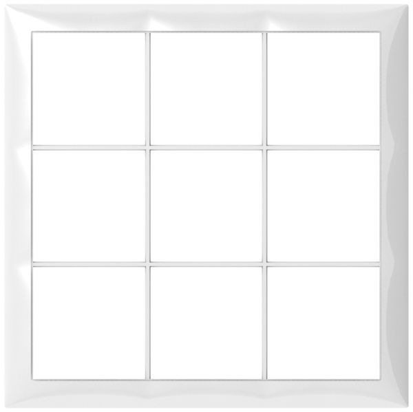 Cadre de recouvrement SIDUS 3×3 blanc brillant