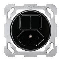 Einsatz zu UP-Kombination 1/3+3/1L+Typ 13 schwarz basico