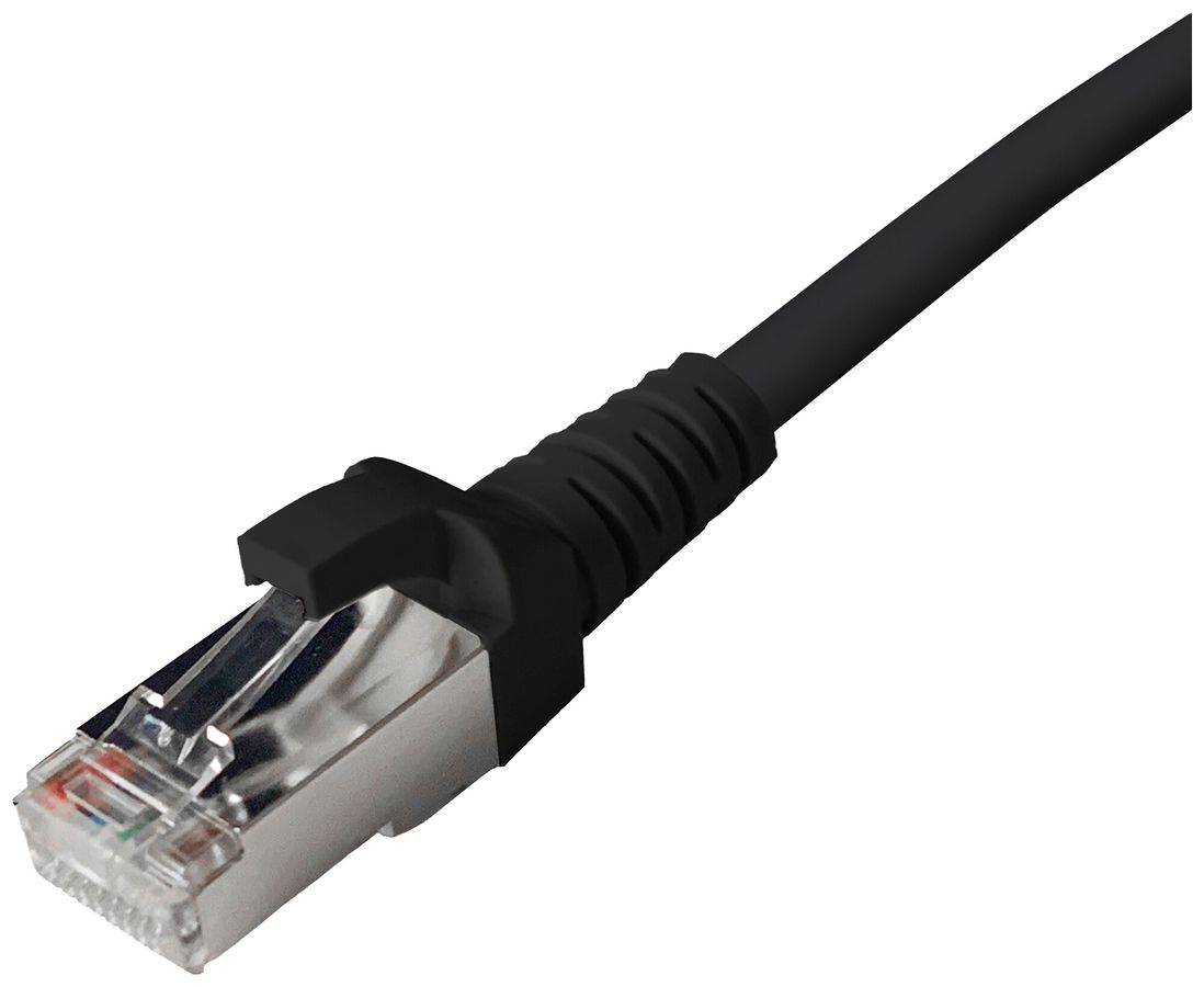Câble patch RJ45 Dätwyler 5502 flex PVC CAT5e S/UTP AWG26 1:1 noir 2.5m